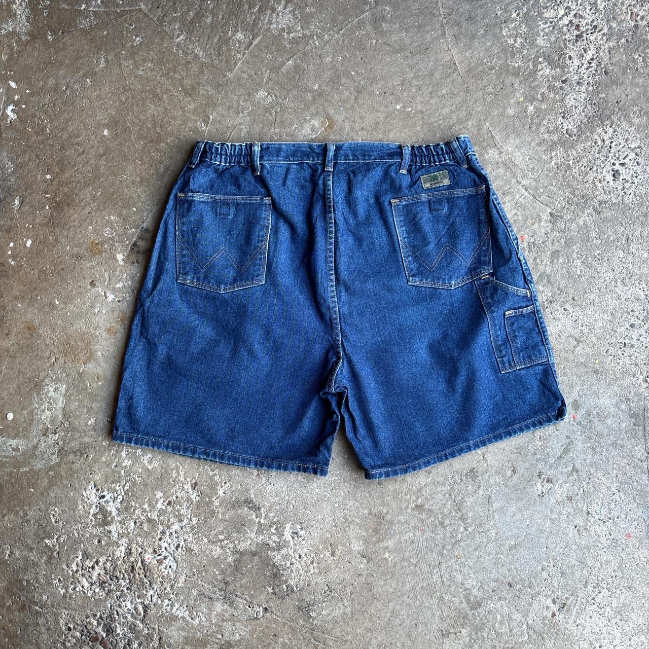 Dark Blue Denim Wrangler Carpenter Jean Shorts