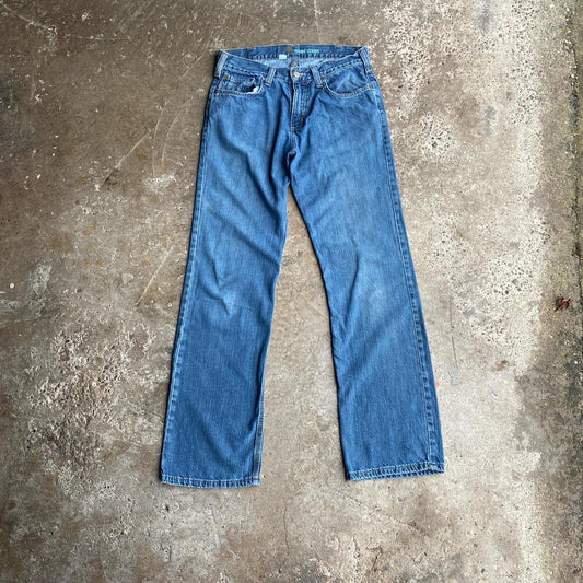 Blue Relaxed Straight Carhartt Denim Jeans- W32" (women’s)