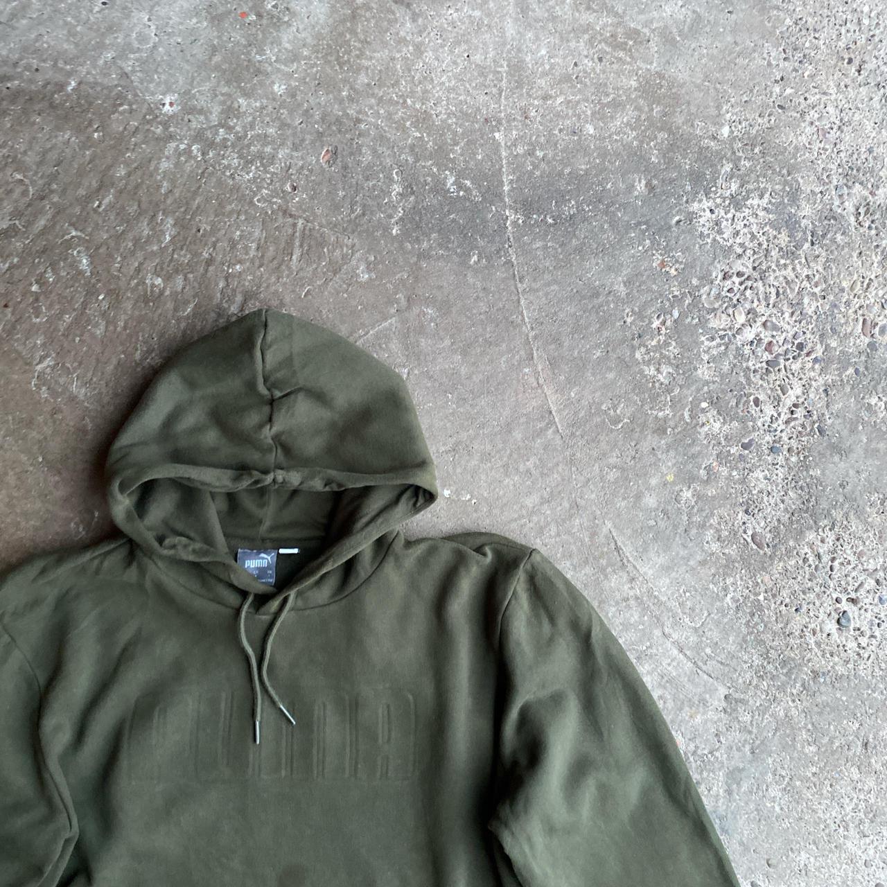 Khaki Green Puma Hoodie - L