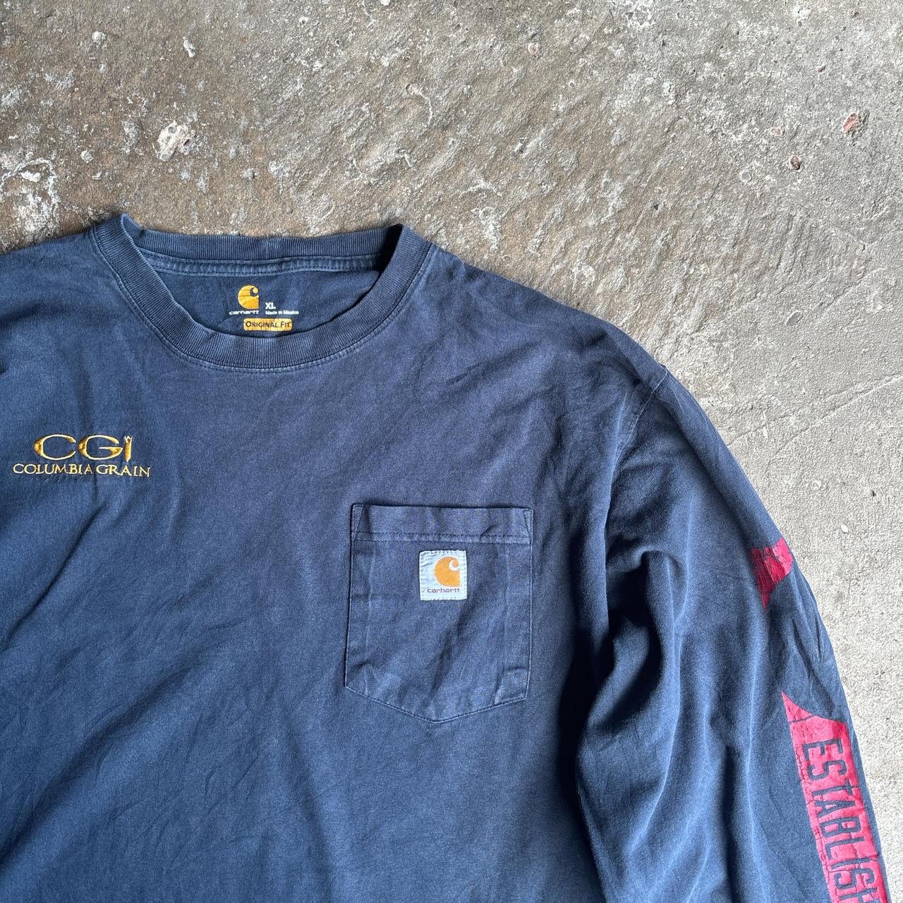 Navy Long-Sleeve Carhartt T-Shirt