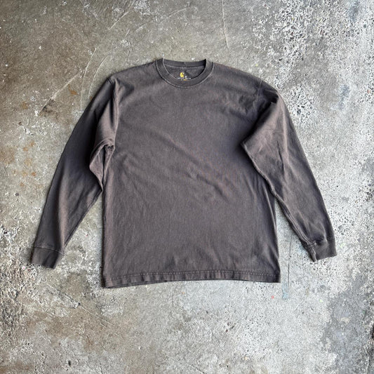 Brown Carhartt Long-Sleeve T-Shirt - M