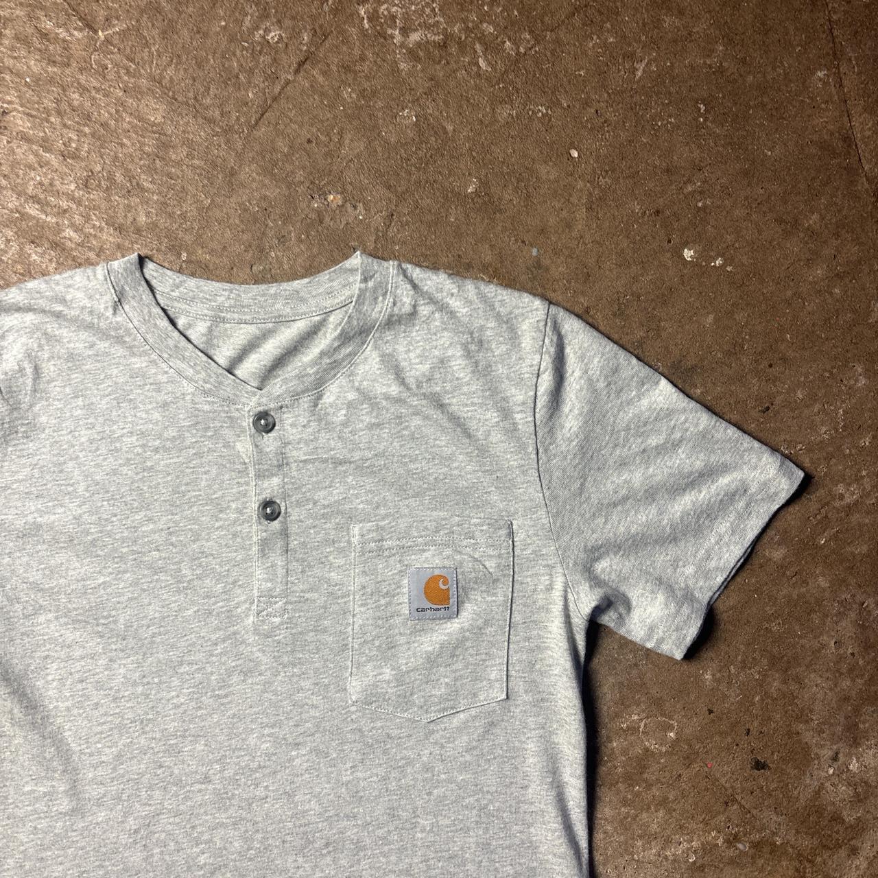 Grey Button Up Carhartt T-Shirt - S