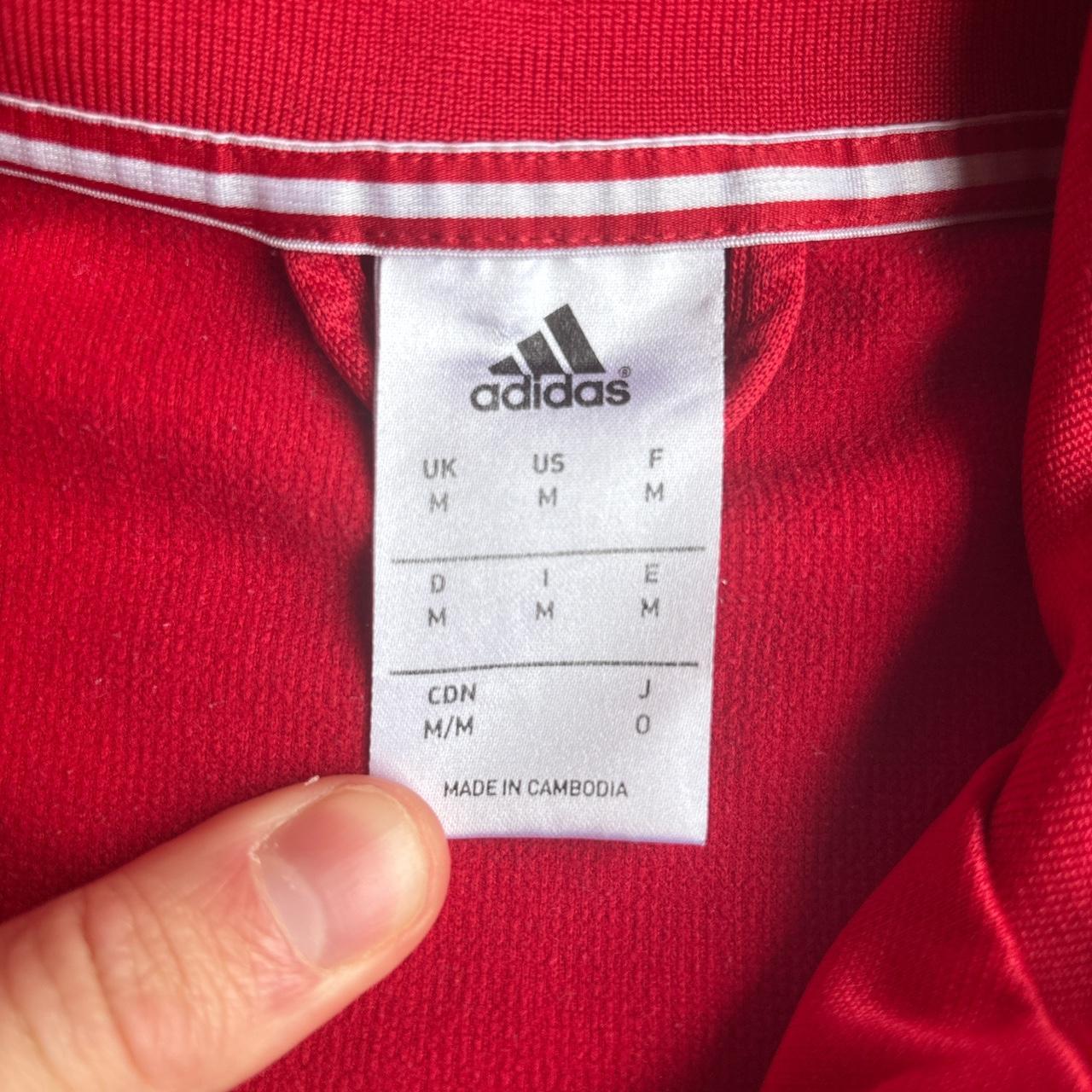 Red Manchester United Adidas Tracksuit Jacket - M