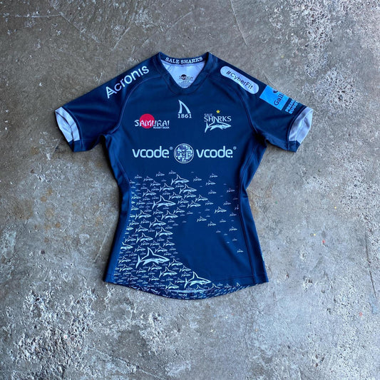 Navy Sale Sharks Samurai Rugby Shirt - M
