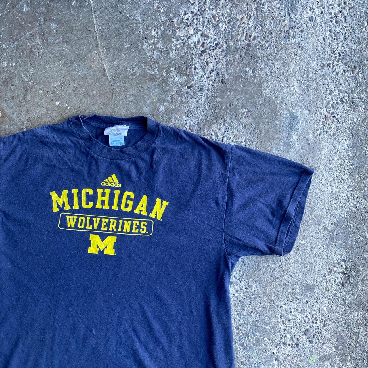 Navy ‘Michigan Wolverines’ Graphic Adidas T-Shirt - L