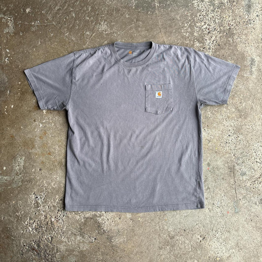 Grey Carhartt Single Pocket T-Shirt - XL