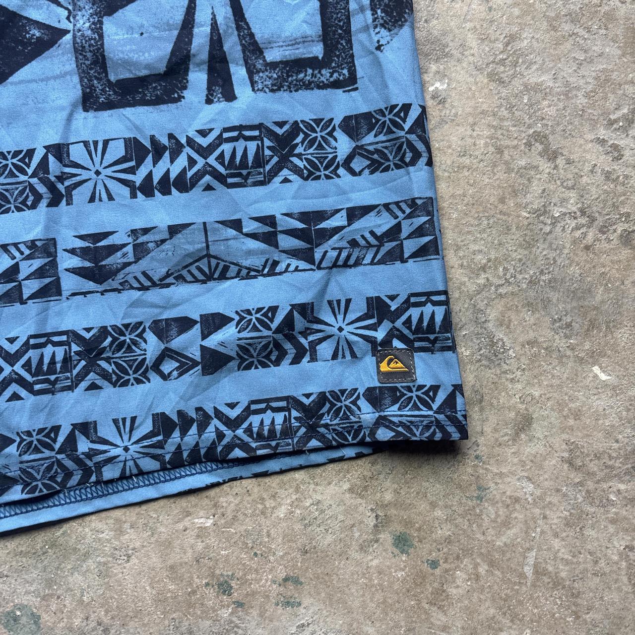 Blue Quiksilver board shorts with Hawaiian style - W32
