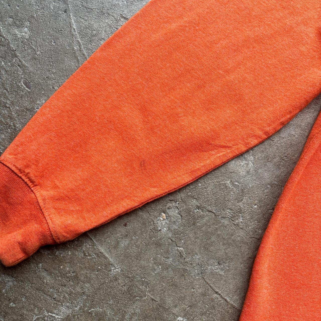 Orange Carhartt single pocket long sleeve top - XL