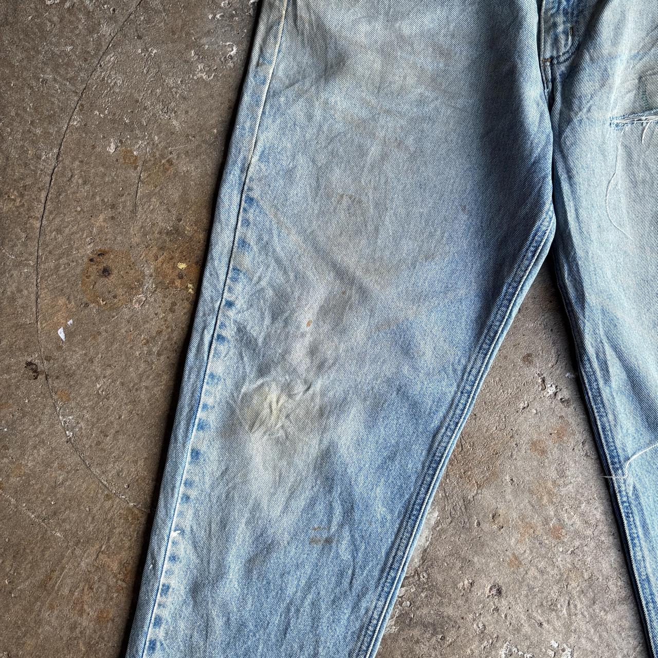 Blue Denim Heavily Distressed Dickies Carhartt