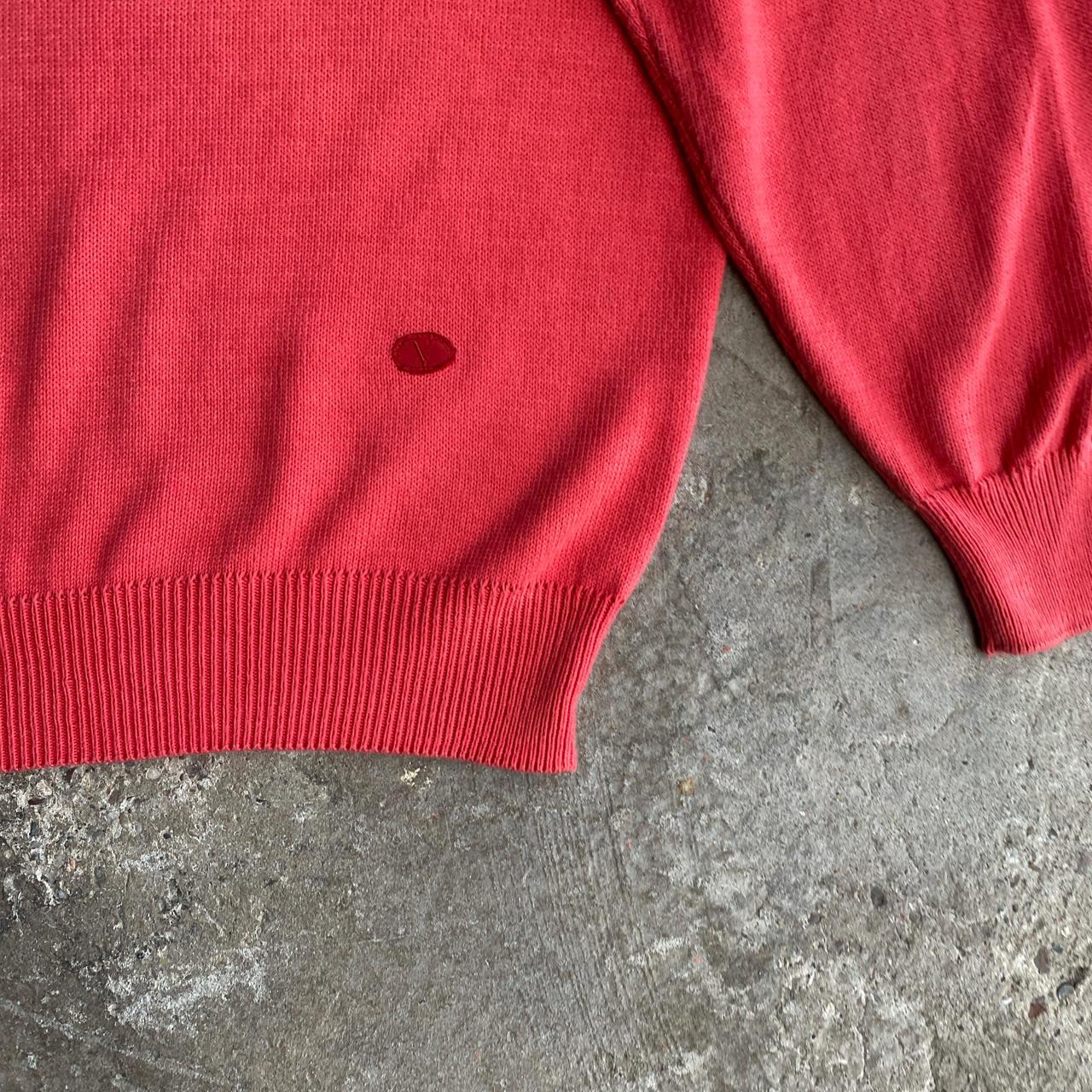 Salmon Pink V-Neck Valentino Jumper - XL