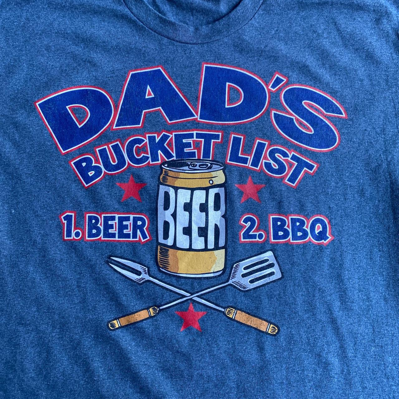 Funny Grey ‘Dads Bucket List’ Beer T-Shirt