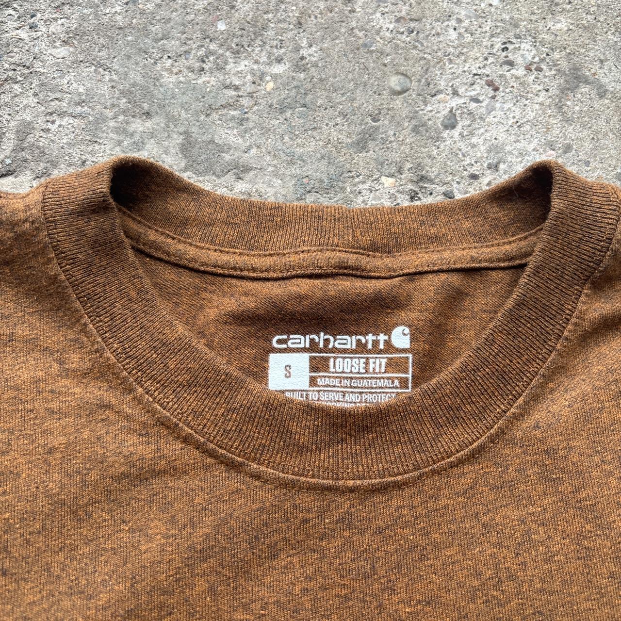 Gold Carhartt single pocket t-shirt - S