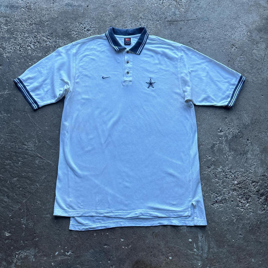 White Nike Team NFL Cowboys polo shirt - XL