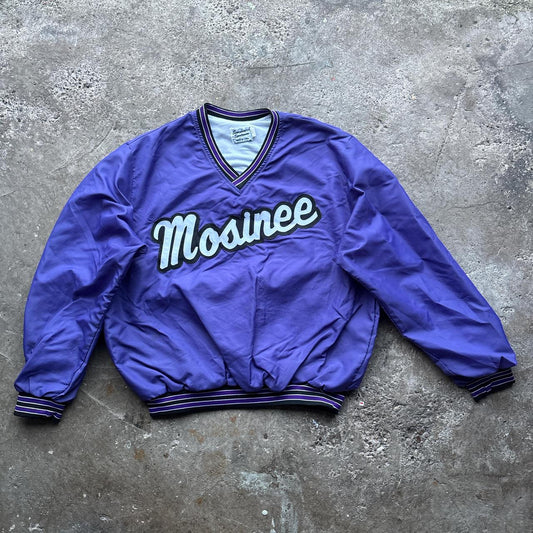 Mosinee purple and black baseball v-neck Scoreboard Sportswear sweatshirt
