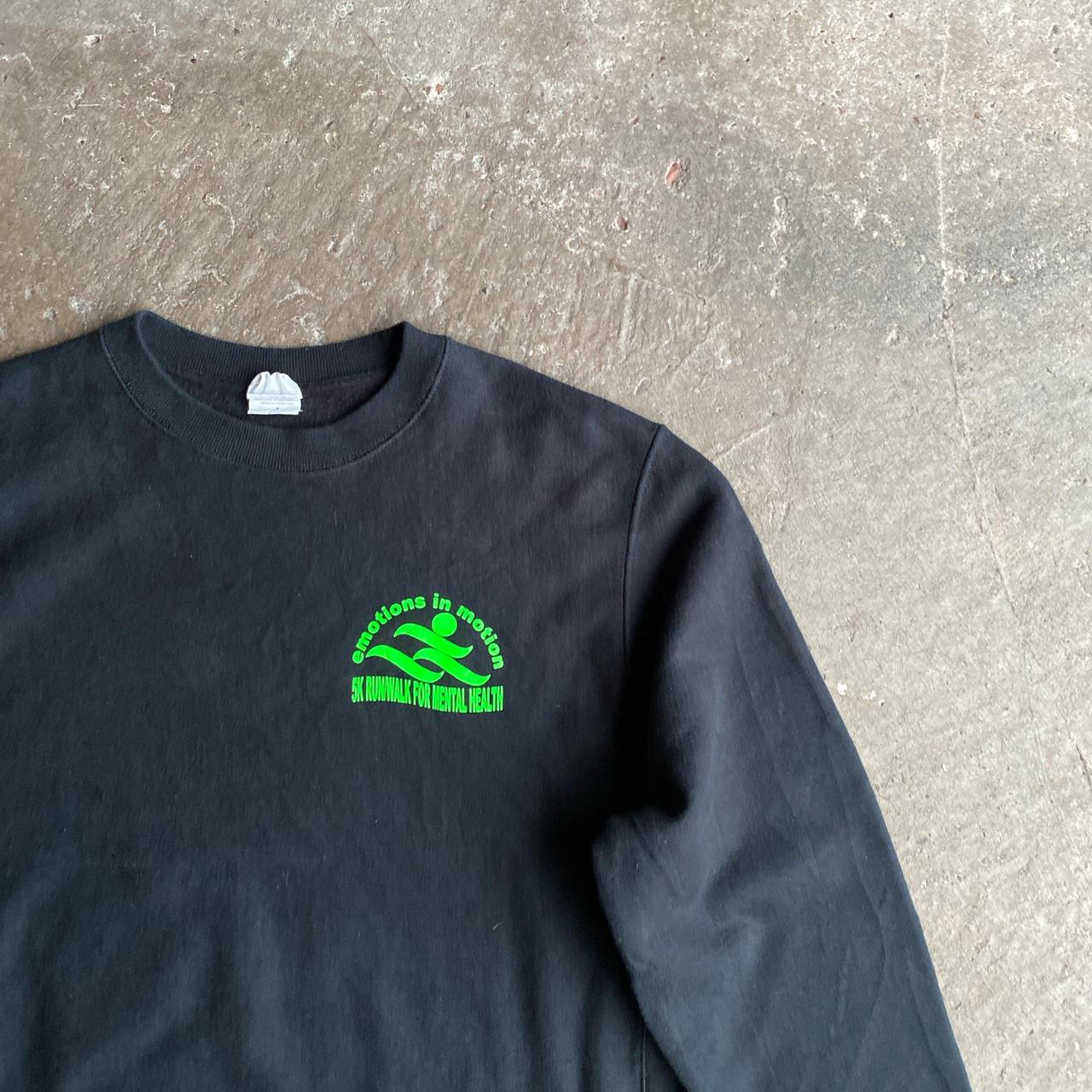 Black Champion Reverse Weave Graphic Sweatshirt - M