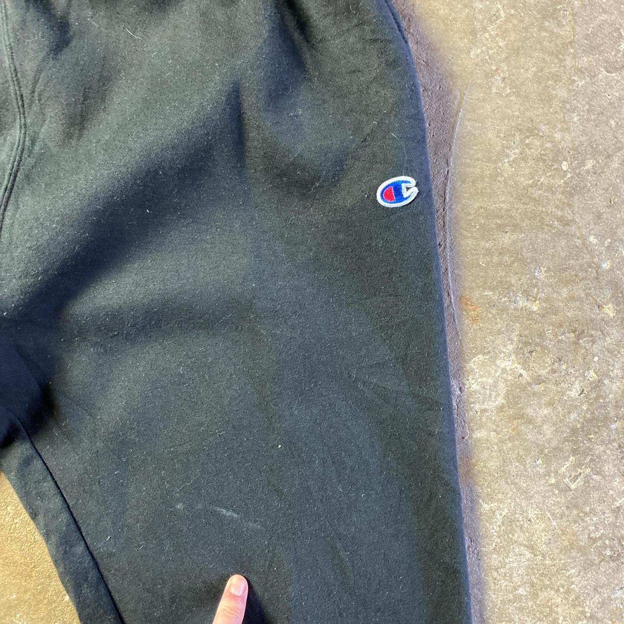 Black Champion Cuffed Sweat Pants - L