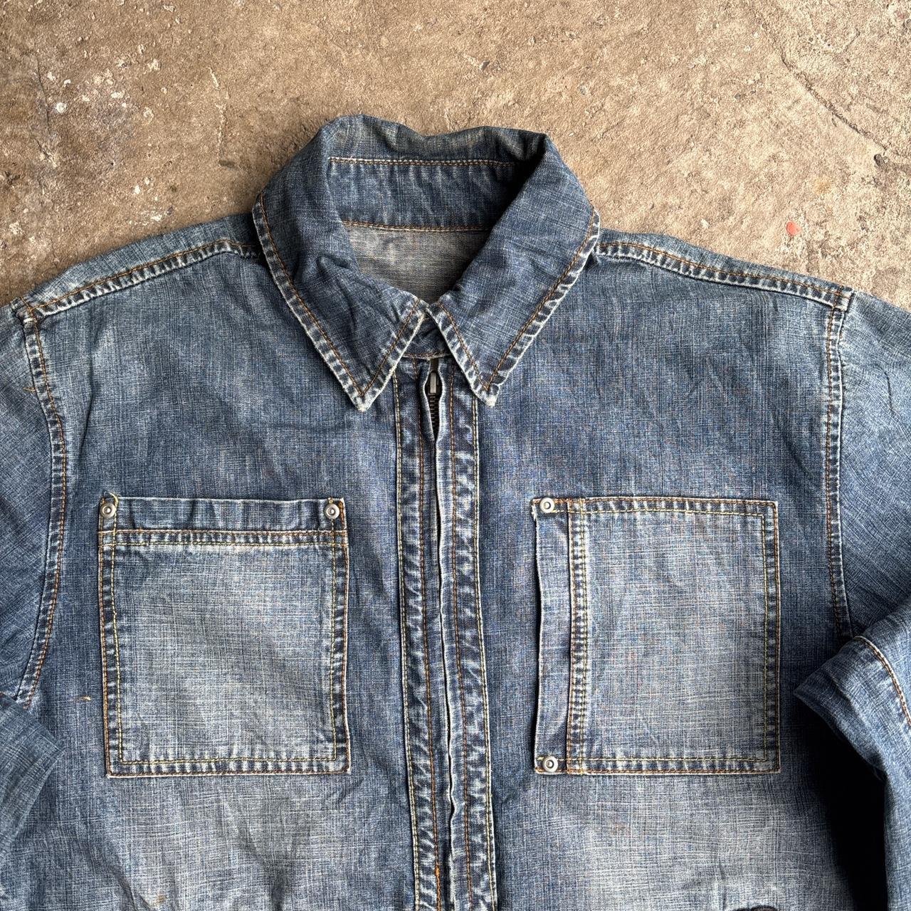 Washed Blue ‘Devred’ Y2K Denim Jacket