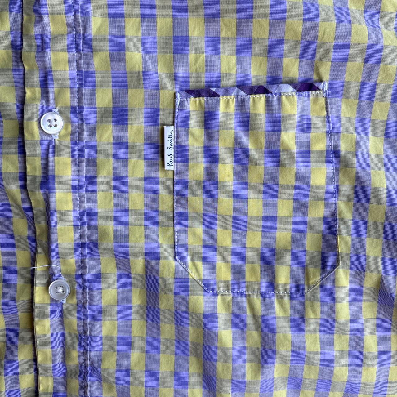 Yellow & Lilac Paul Smith Short Sleeve Shirt