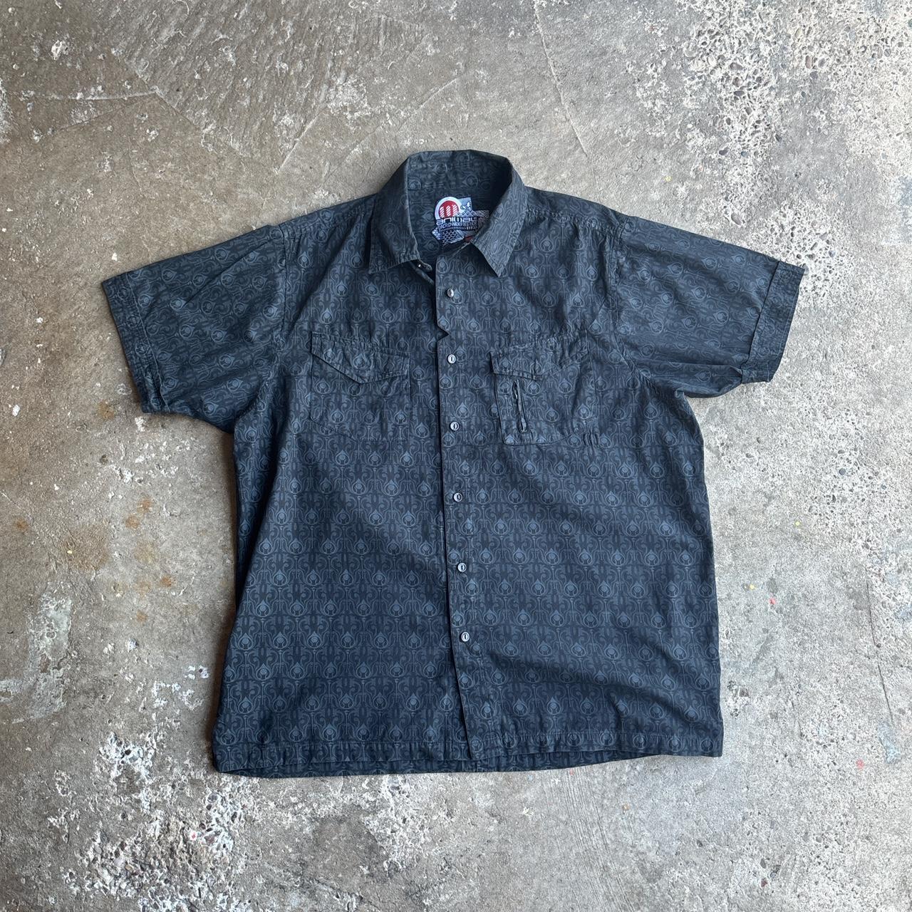 Grey Graphic Animal Short Sleeve Shirt