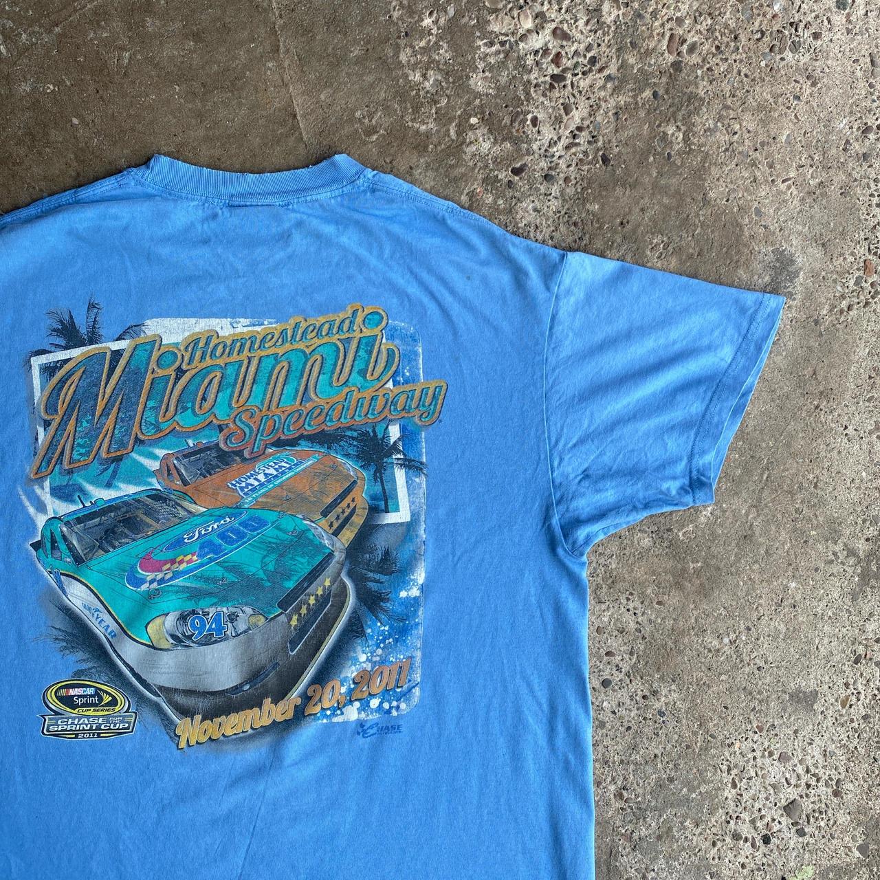 Vintage Blue Ford Graphic NASCAR T-Shirt - L