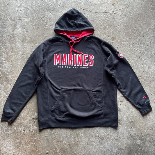 Black Champion Reverse Weave Hoody - XL