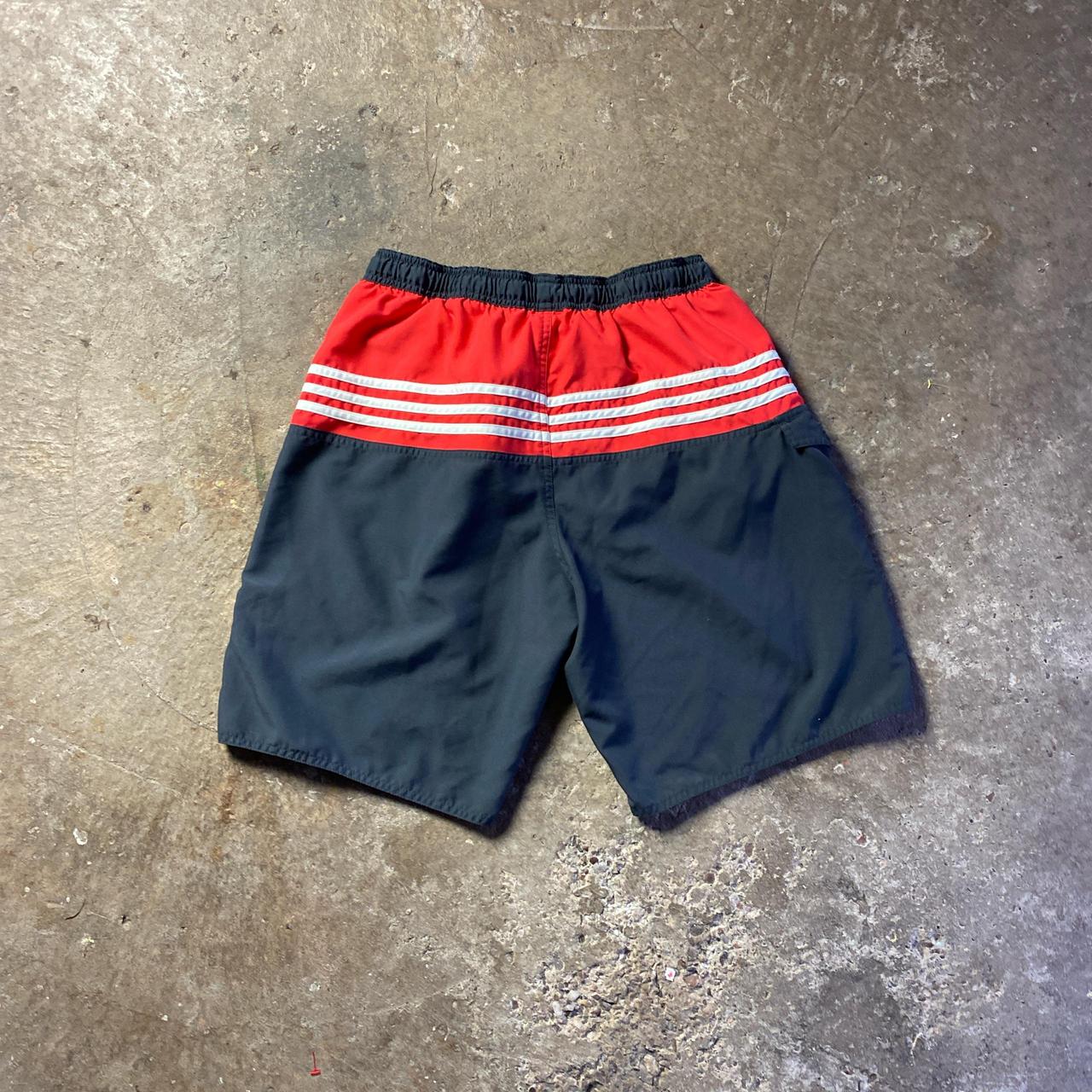 Black & Red Adidas Swim Shorts - L