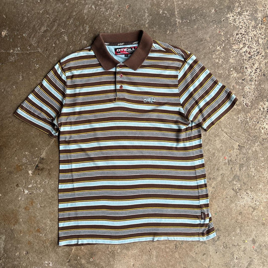 00s Brown, blue, yellow O’neill polo shirt