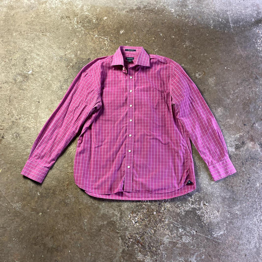 Pink GANT Long Sleeve Checked Shirt - XL
