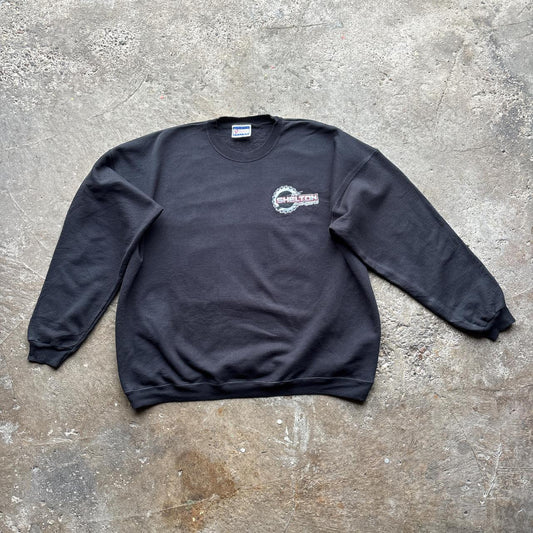 Black NASCAR sweatshirt with Team Shelton print