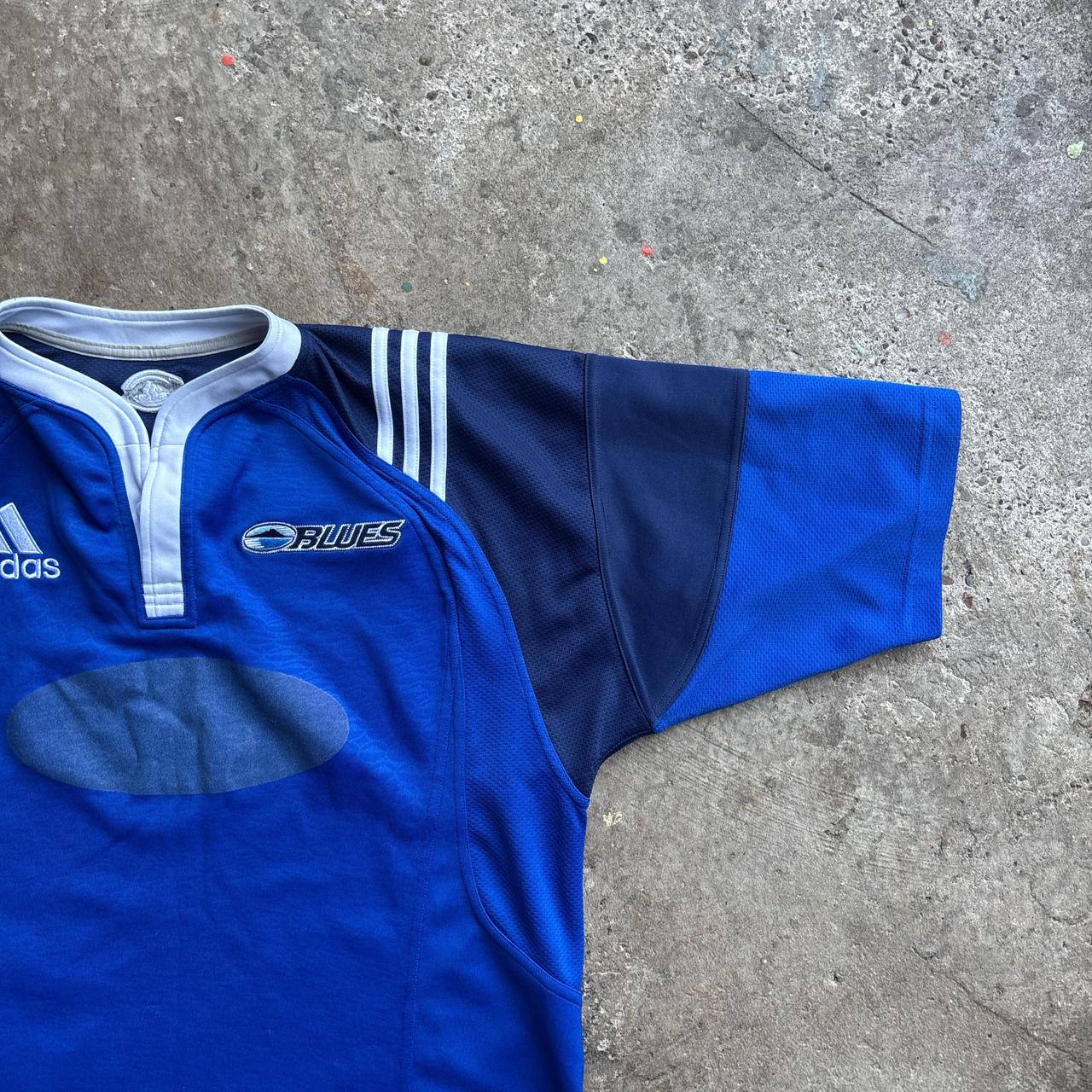2007/2008 Adidas Auckland Blues Rugby Union Shirt (missing Ford sponsor)
