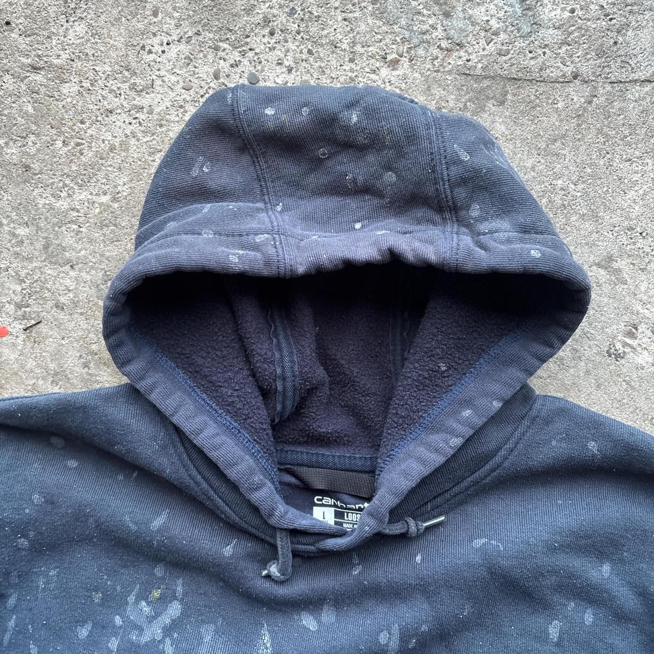 Thrashed Navy Carhartt hoody