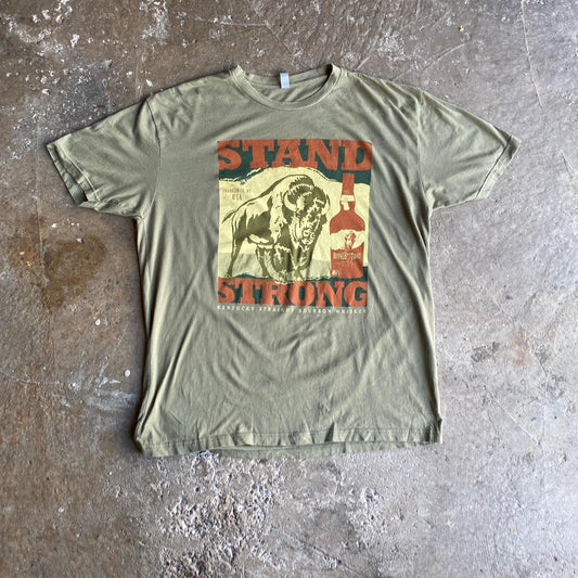 Olive Green Graphic Whisky T-Shirt - XL