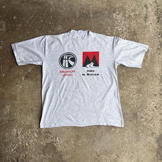 Grey German Graphic Single Stitch T-Shirt - XL