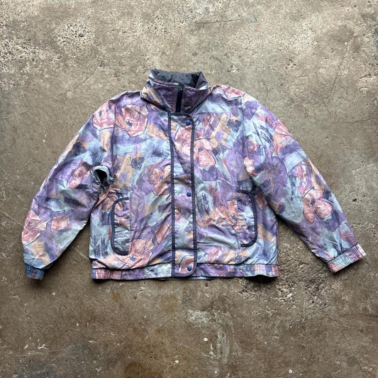 Vintage floral golf bomber jacket