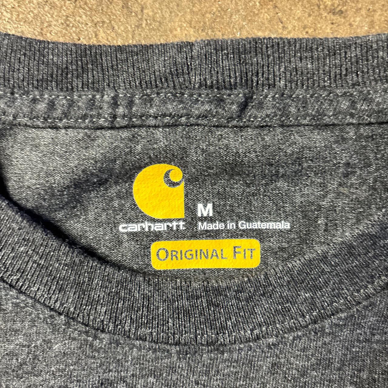 Grey Carhartt Long Sleeve T-Shirt w/ Whatcom Godfather Graphic - M