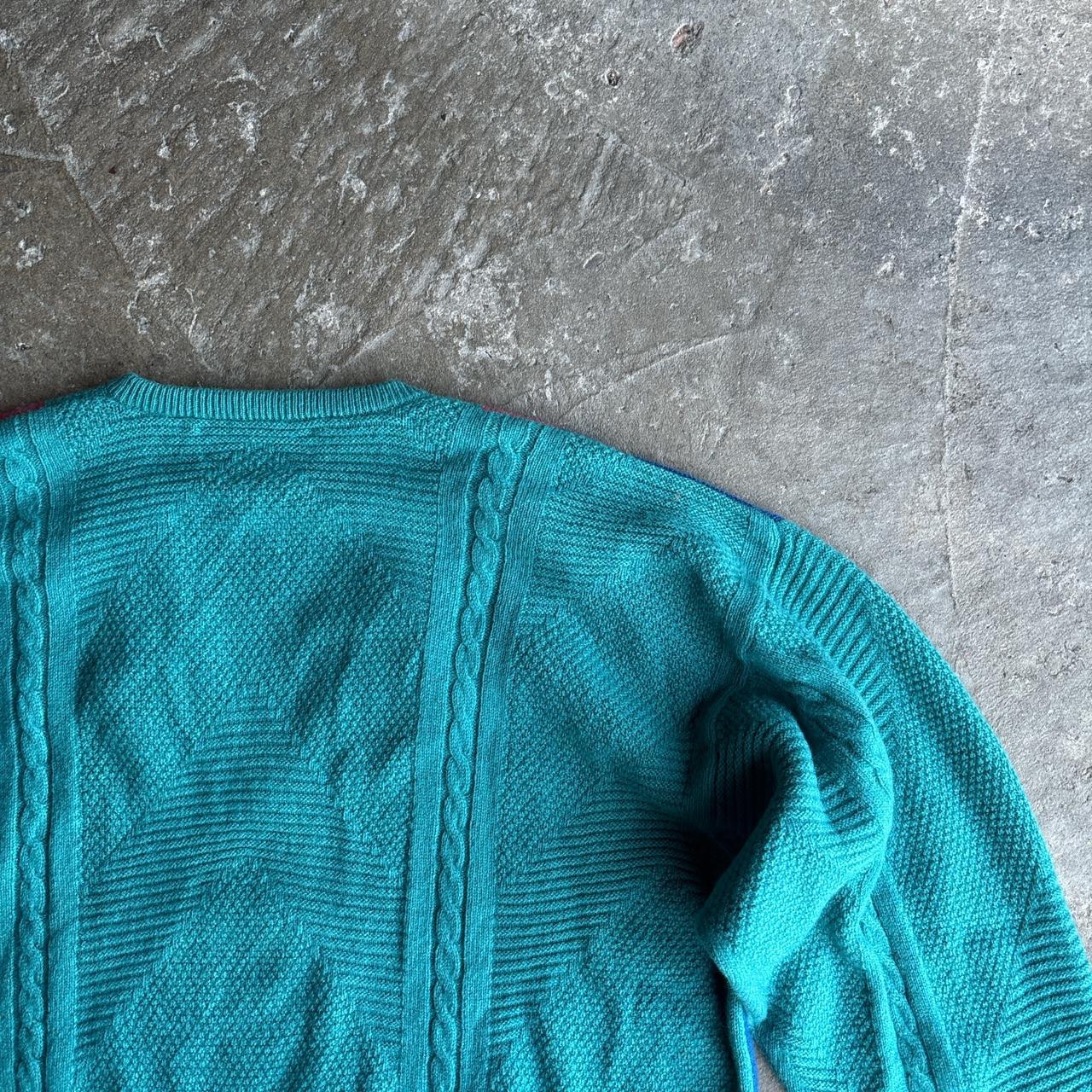 Green V-Neck Knitted Pringle Jumper