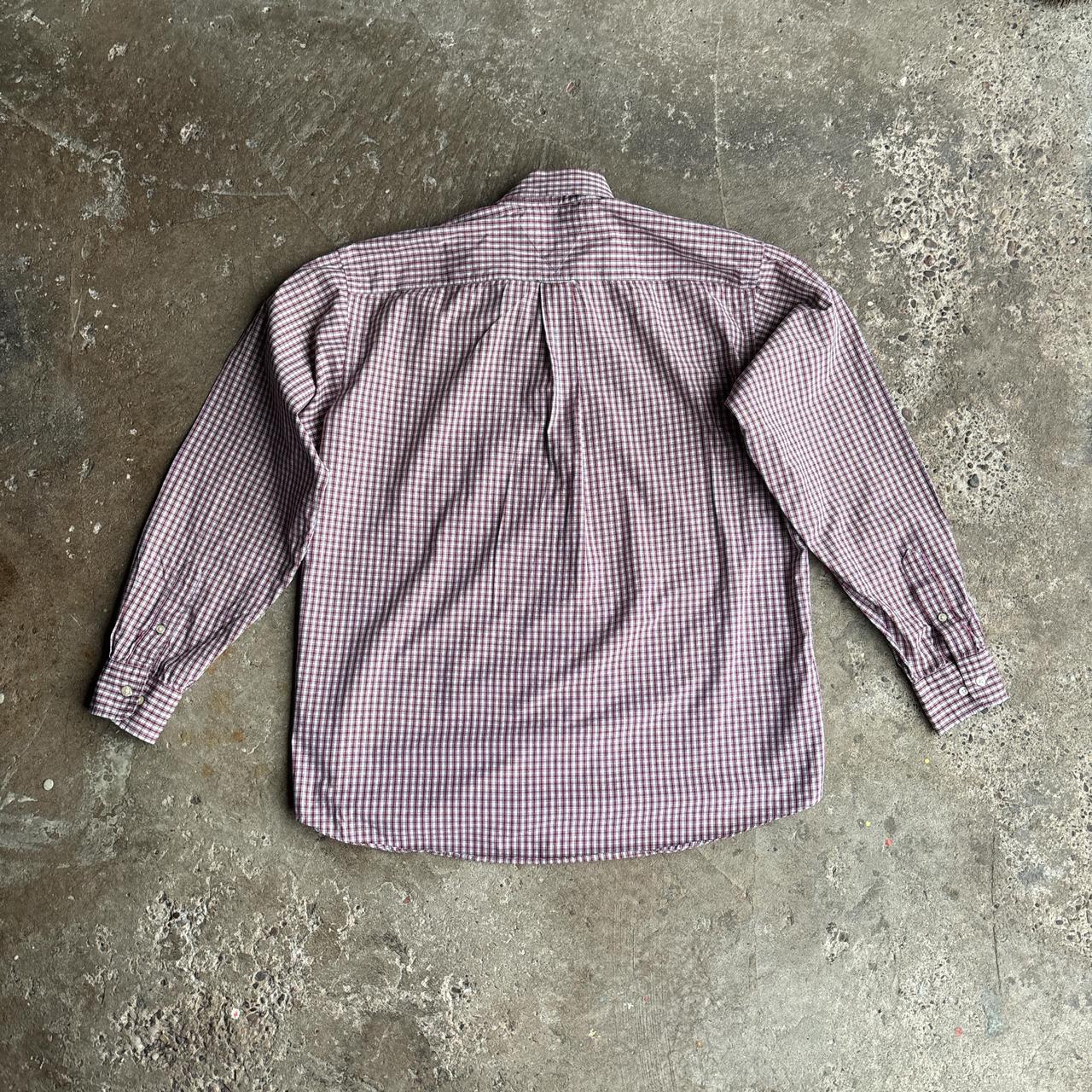 Red Tommy Hilfiger Checkered Oxford Shirt - M