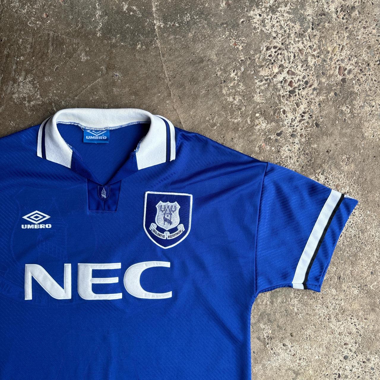 Blue Everton 1993-95 Umbro Football Home Shirt - L
