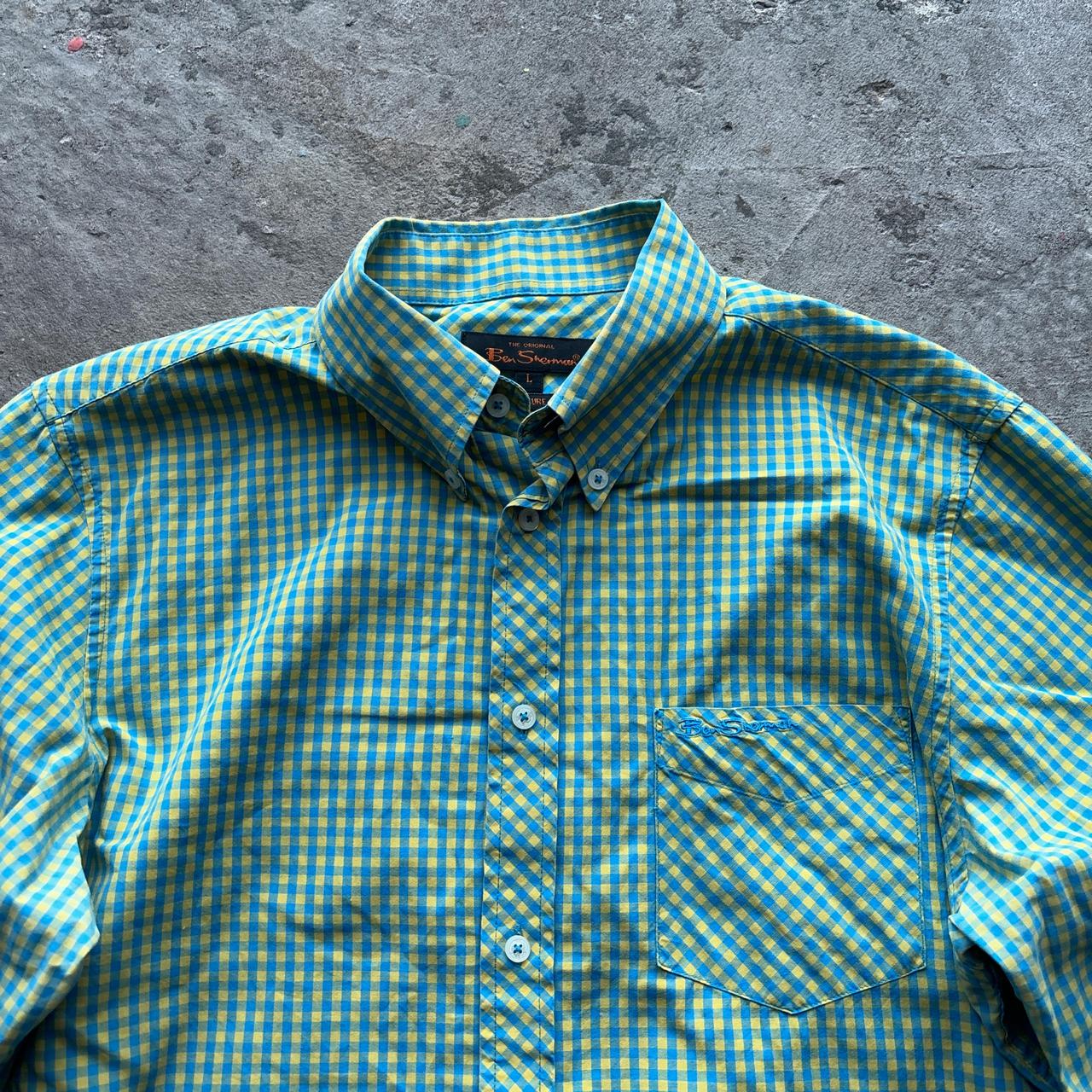 Vintage Yellow and blue Ben Sherman plaid shirt