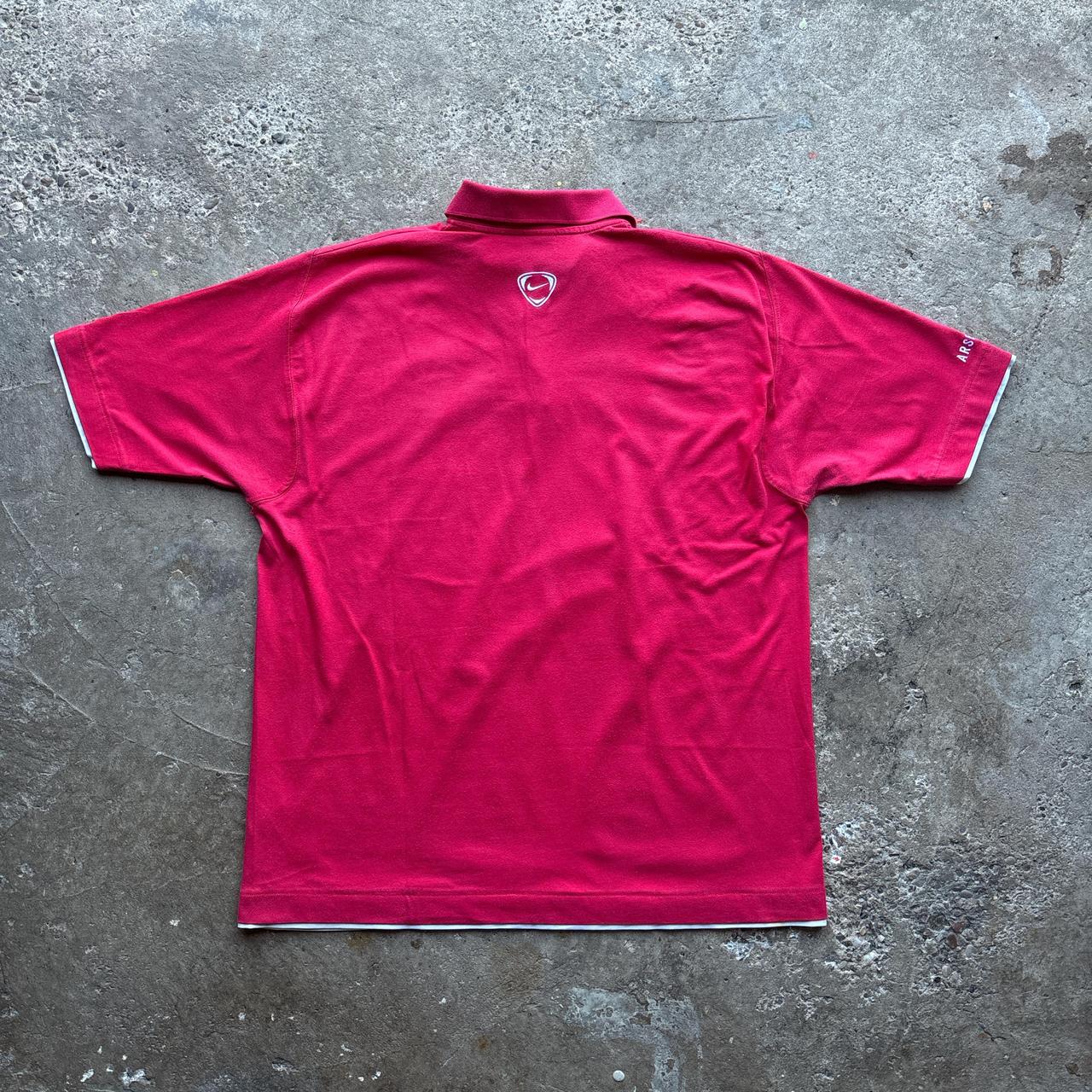 Red Nike Total 90 00s Arsenal polo shirt