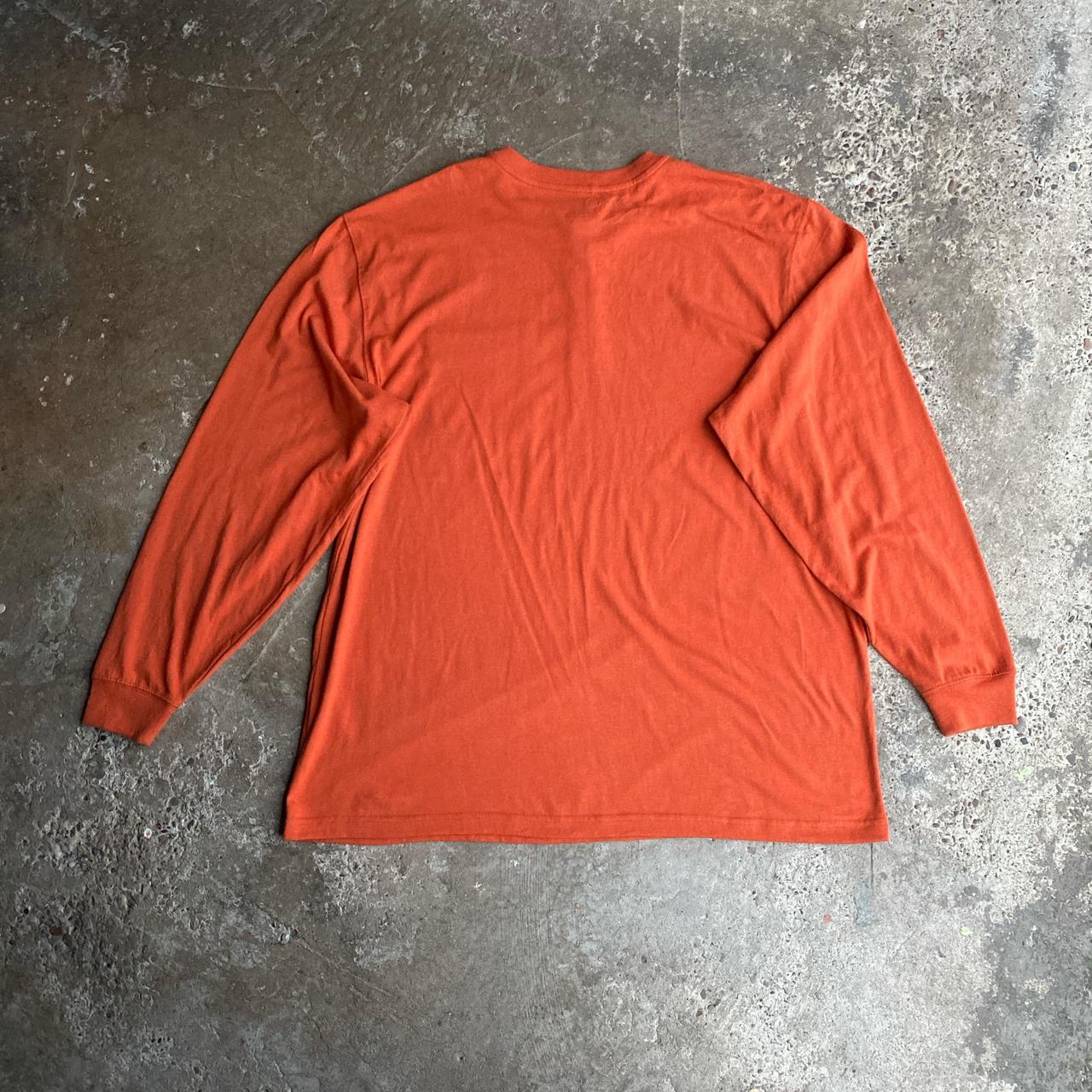 Orange Carhartt Long-Sleeve Single Pocket T-Shirt - XL