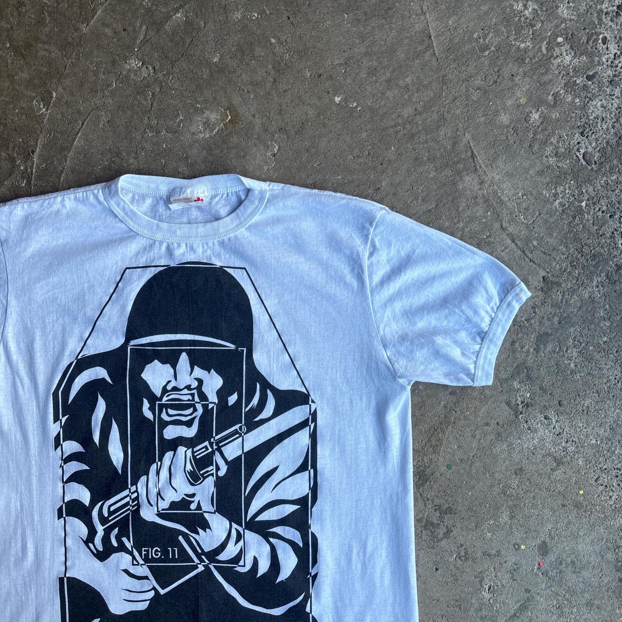 White Militia Graphic T-Shirt - L