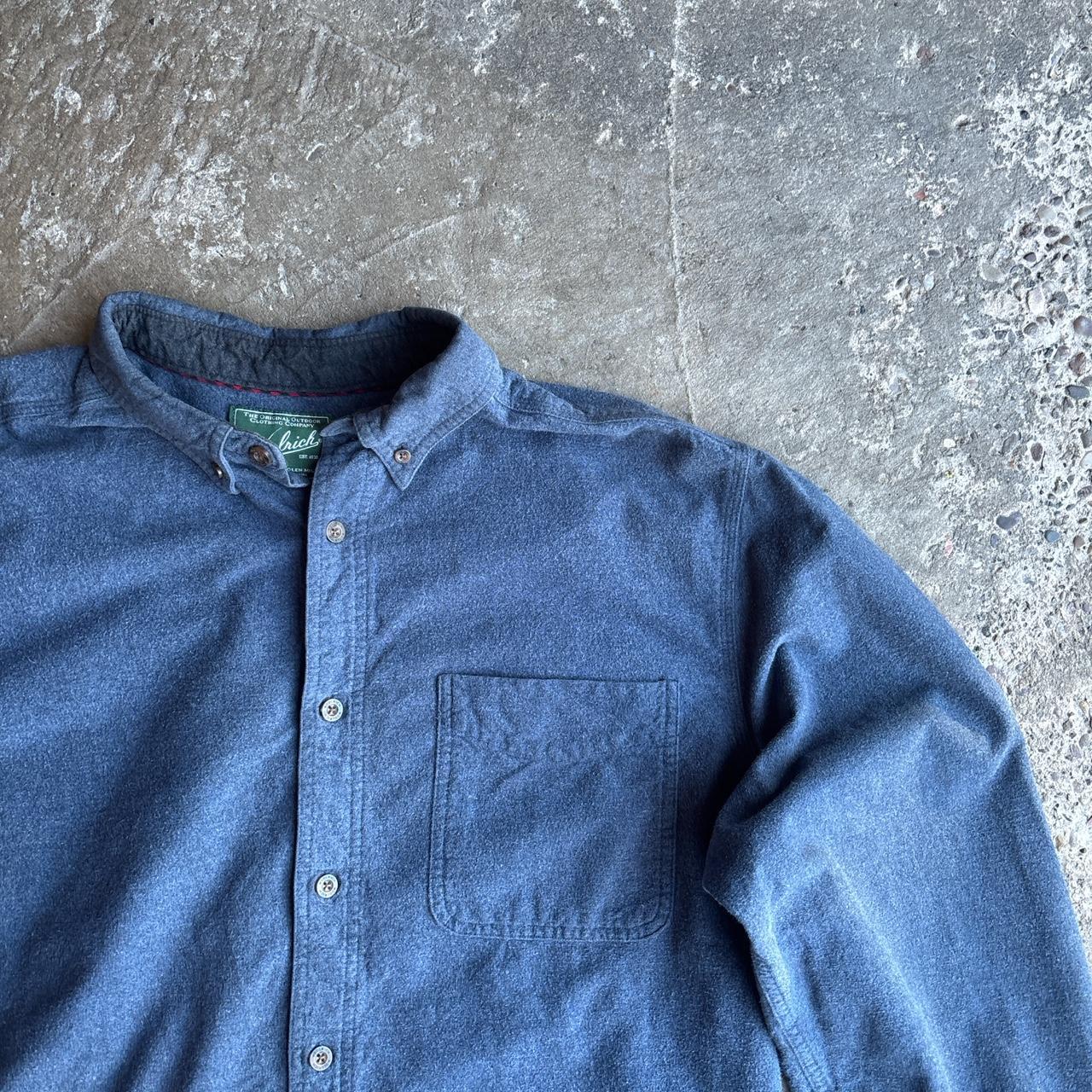 Blue Cotton Woolrich Long-Sleeve Shirt
