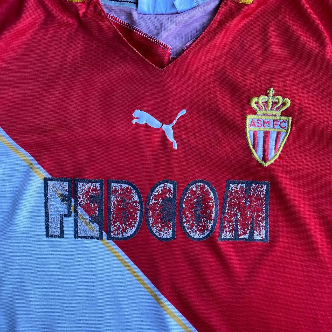 Puma AS Monaco 2001/02 Puma Home Shirt - XL