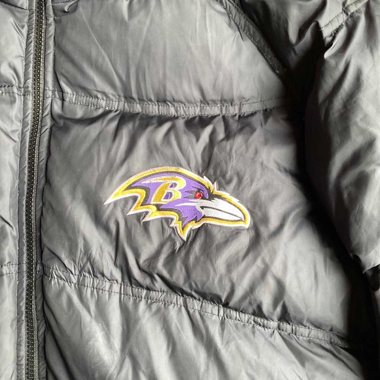 Black NFL Baltimore Ravens Puffer Jacket - L