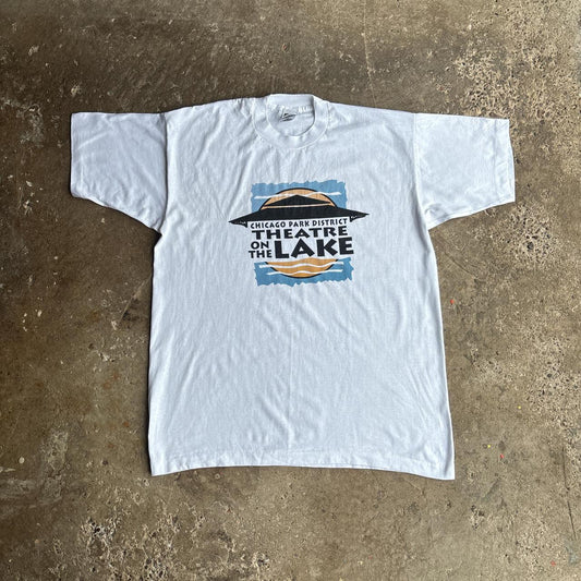 Vintage White Single Stitch Graphic ‘Chicago Peak District’ T-Shirt - XL