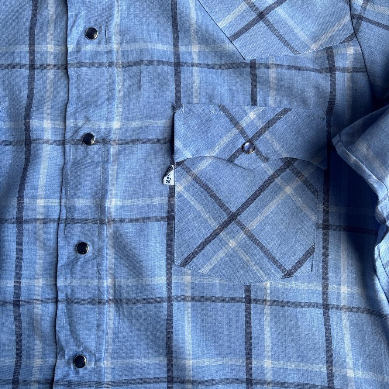 Light Blue Vintage Checkered Levi’s Shirt