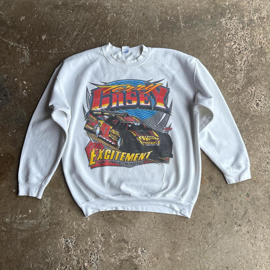 White Terry Casey NASCAR Sweatshirt - XL