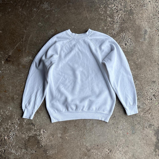 White Crewneck Tultex Sweatshirt - M