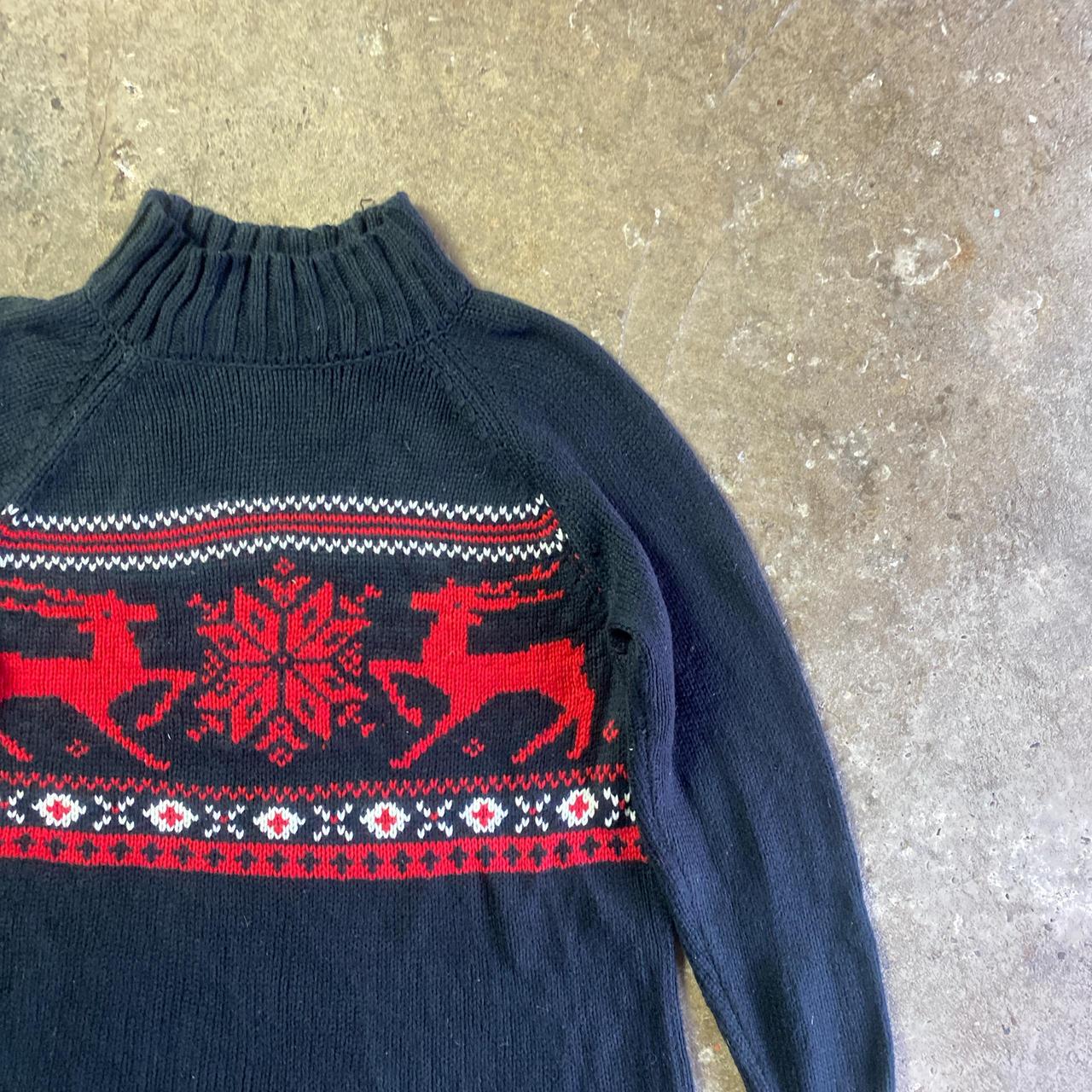 Black Christmas Chaps Knit Jumper - M